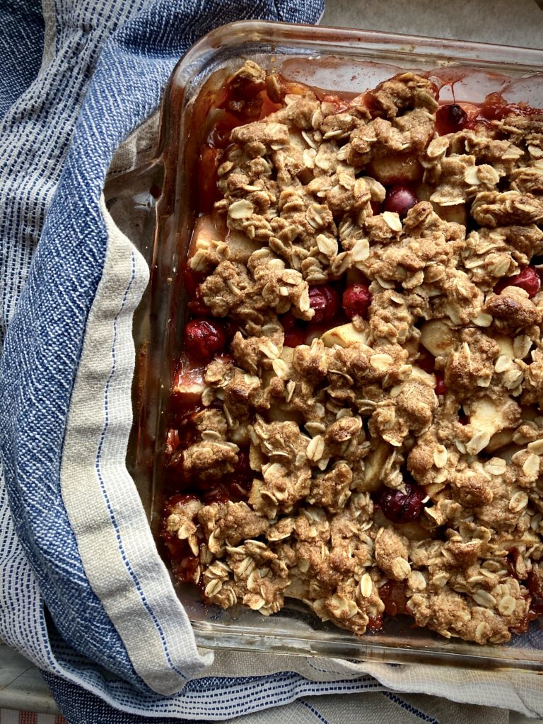 Pear, Apple & Cranberry Crisp