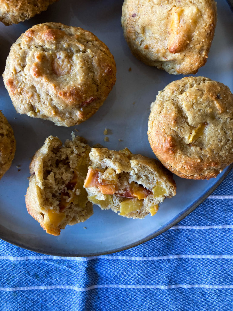 Gluten free stone fruit muffins