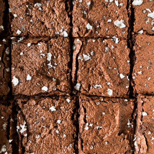 Rye sea salt brownies