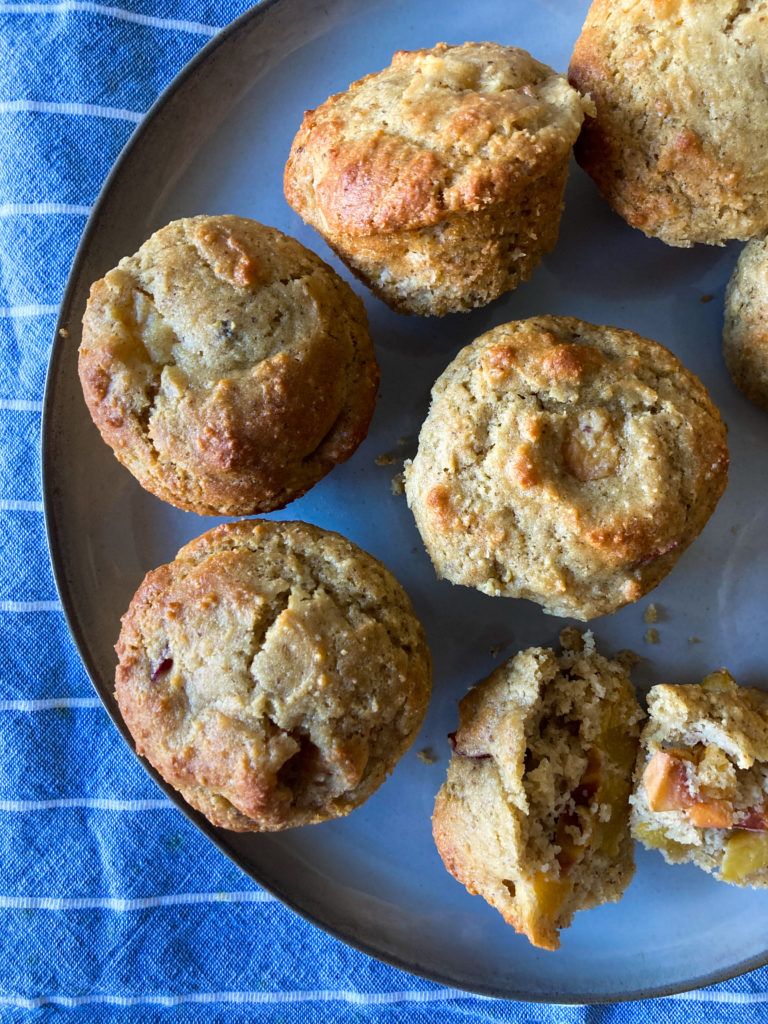 Gluten free stone fruit muffins