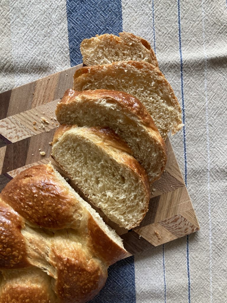 Braided Challah Slices