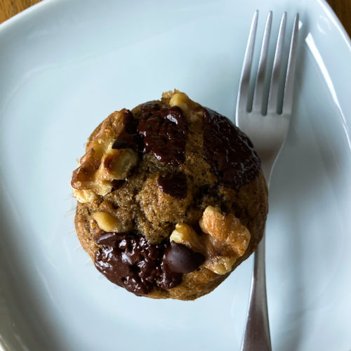 Banana Bread Muffin on Plate