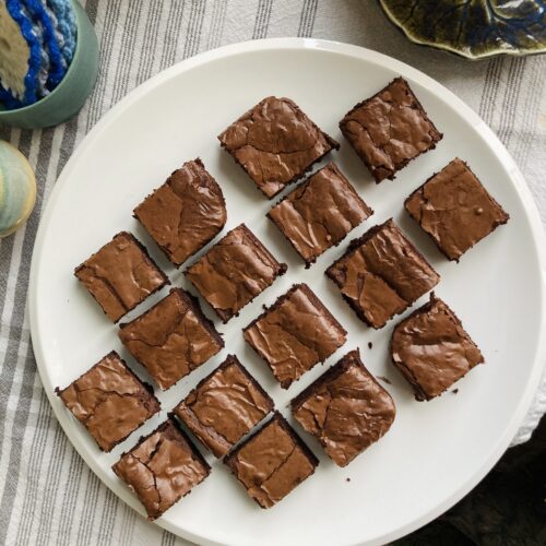 Reliable Brownies on a platter